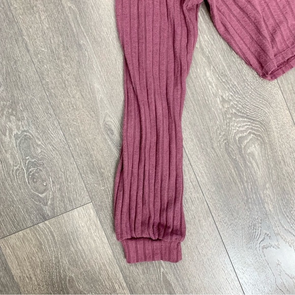 Ardene Women’s Top Long Sleeve Cropped Ribbed Knit Mauve Purple Size Large - Picture 8 of 12
